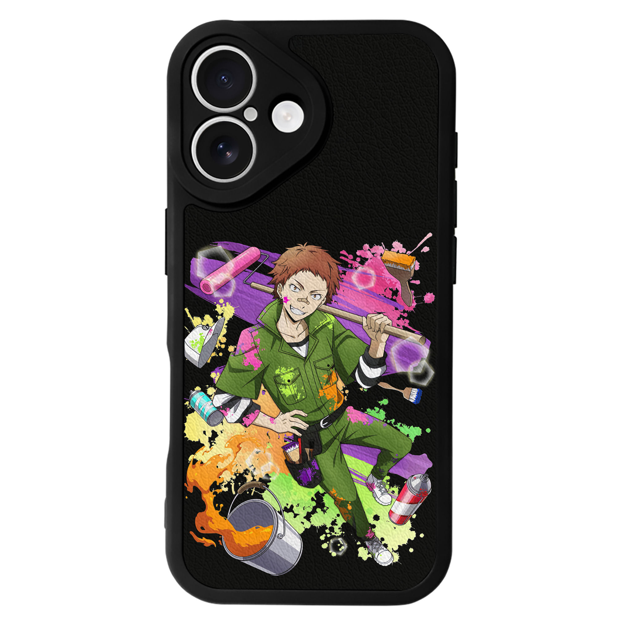 （画像用） 文豪ストレイドッグス Bungo Stray Dogs 【iPhone 16シリーズ対応】シリコンスマホケース（レザー調） 材質：シリコン